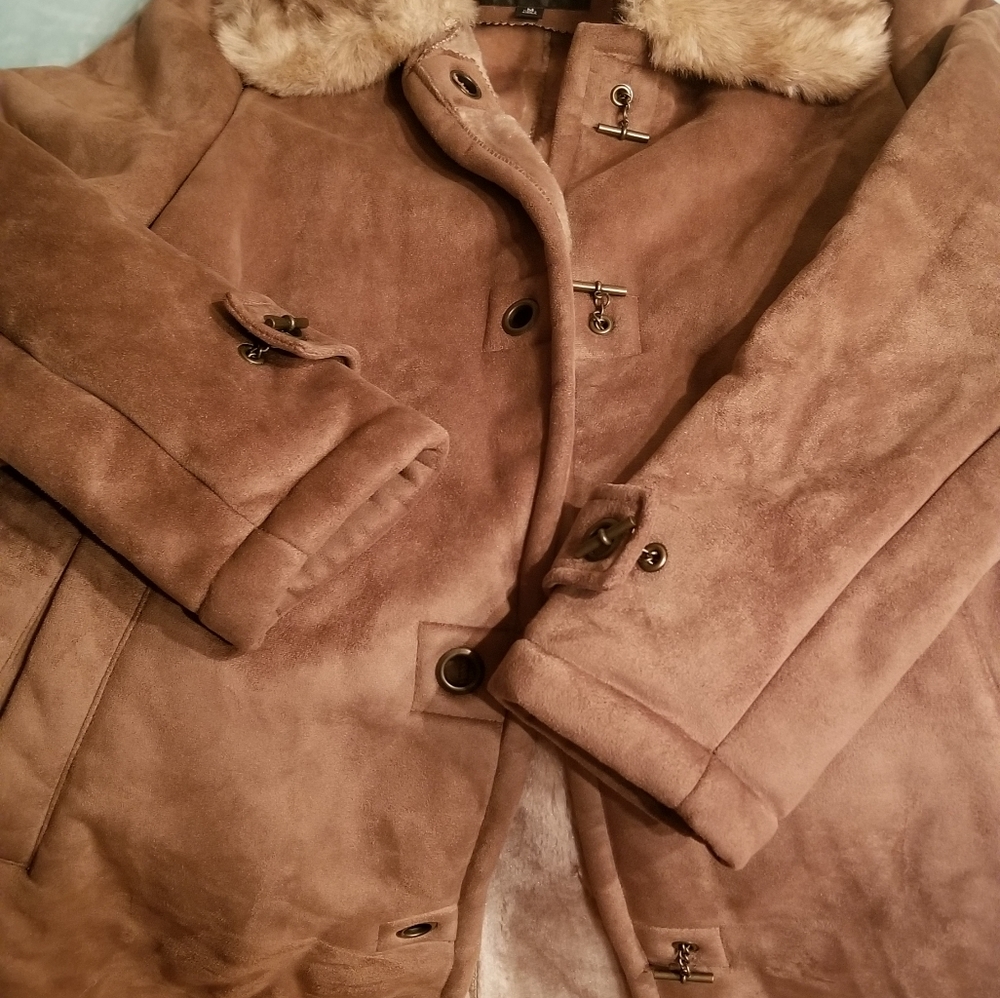 EUC Donny Brook Faux Fur Microsuede Jacket